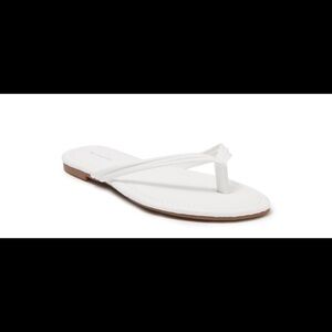 14TH & Union Dessie‎ White Strappy Flip Flops Sandals